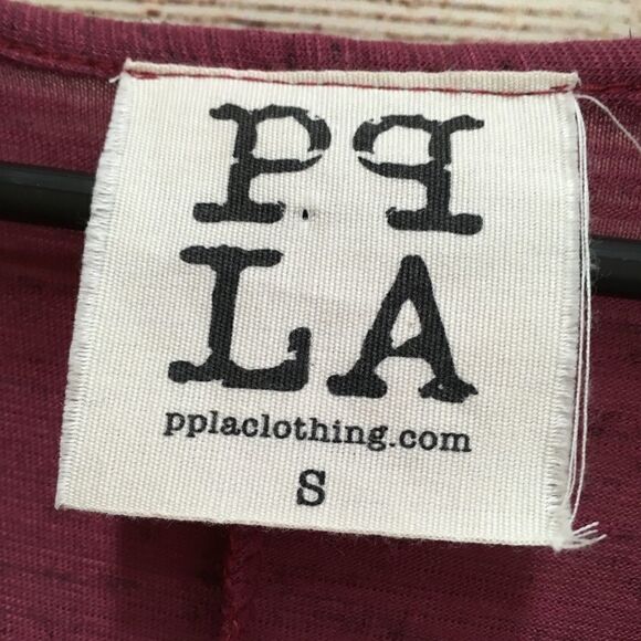 PPLA CLOTHING TUNIC/DRESS WITH HANDKERCHIEF HEM IN WINE - Picture 5 of 6